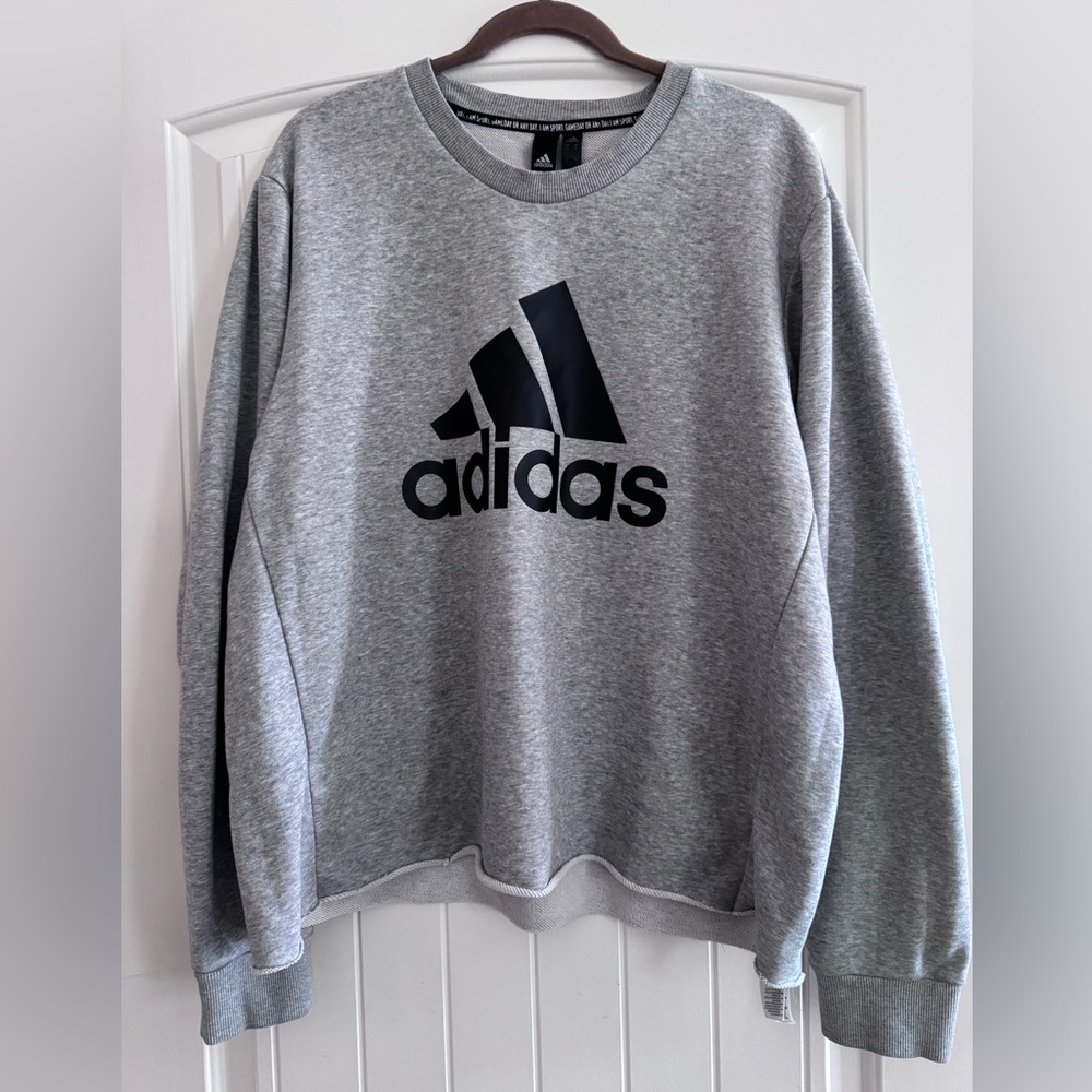 Adidas Crewneck Gray Sweatshirt - Size XL
